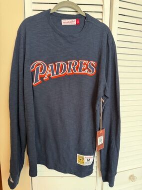 Mitchell & Ness San Diego Padres Long Sleeve Tee - NWT